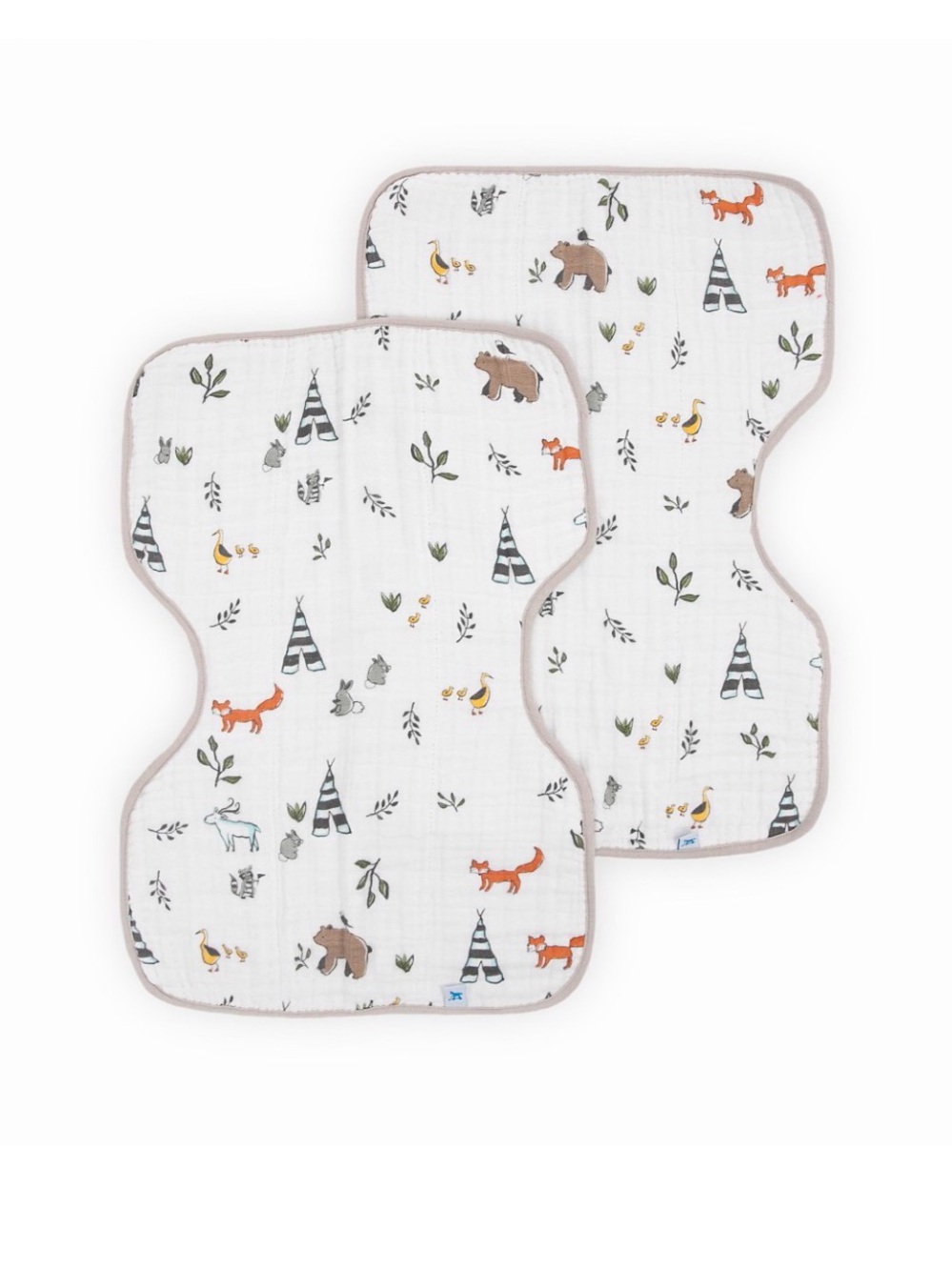 Little Unicorn Muslin Burp Cloths - Forest Friends Print